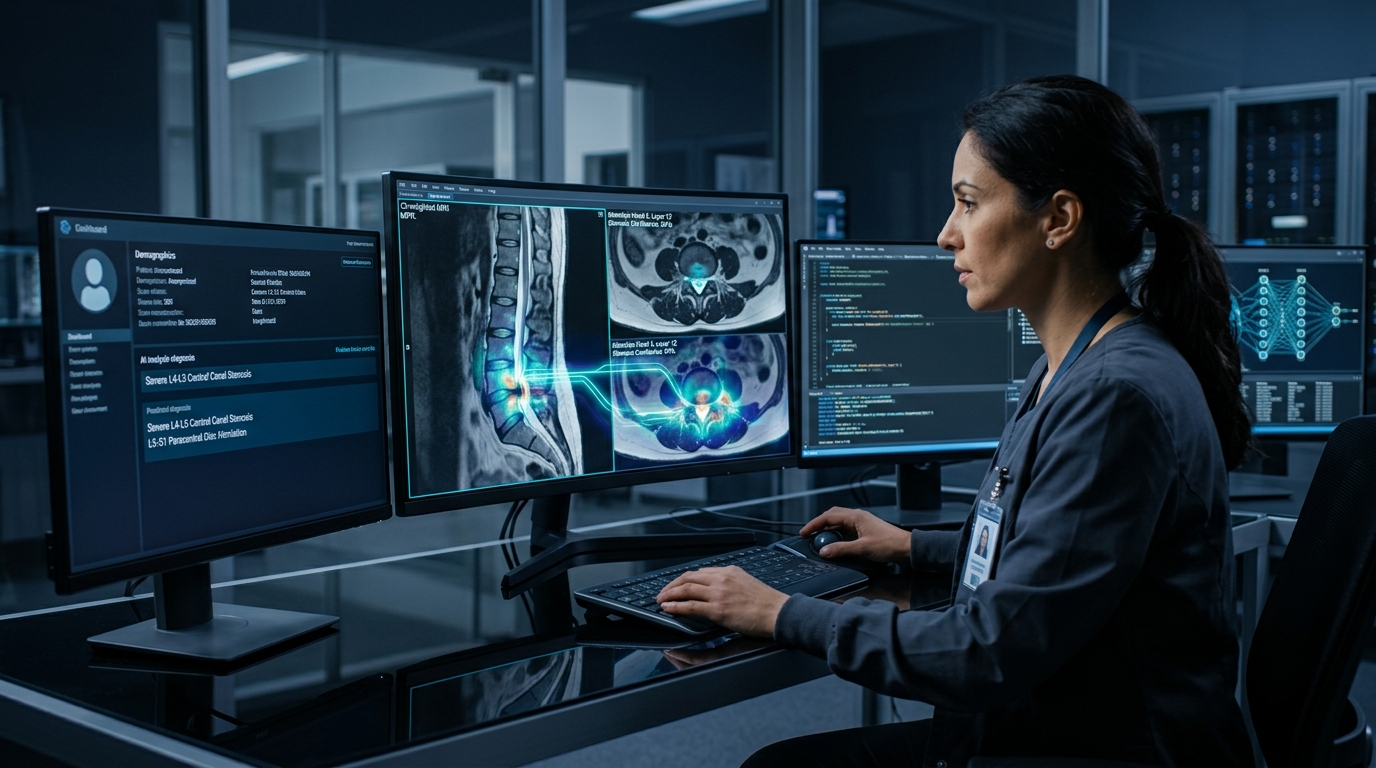 Multimodal Clinical Anamnesis and Spine MRI AI workstation